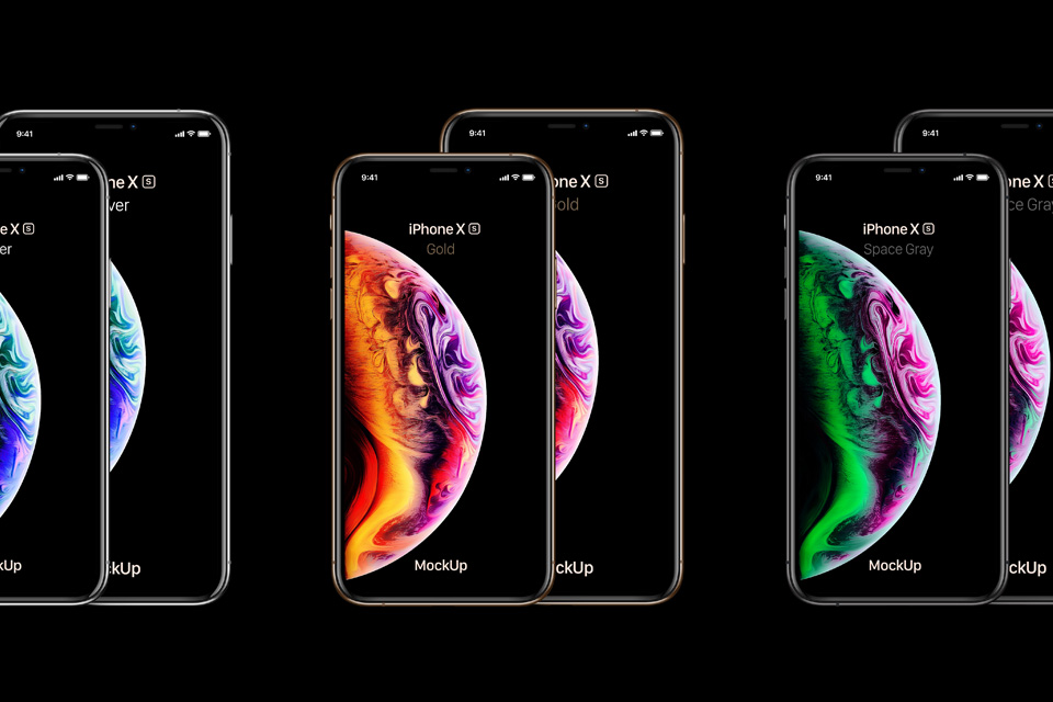 iphone xs max psd mockup