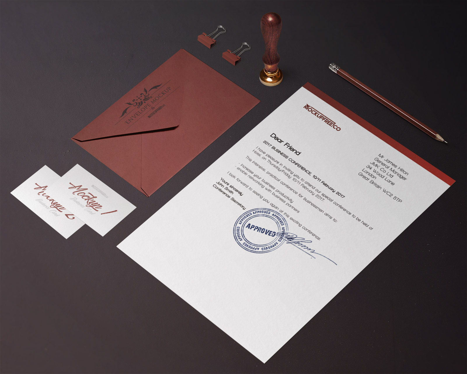 premium stationery mockup