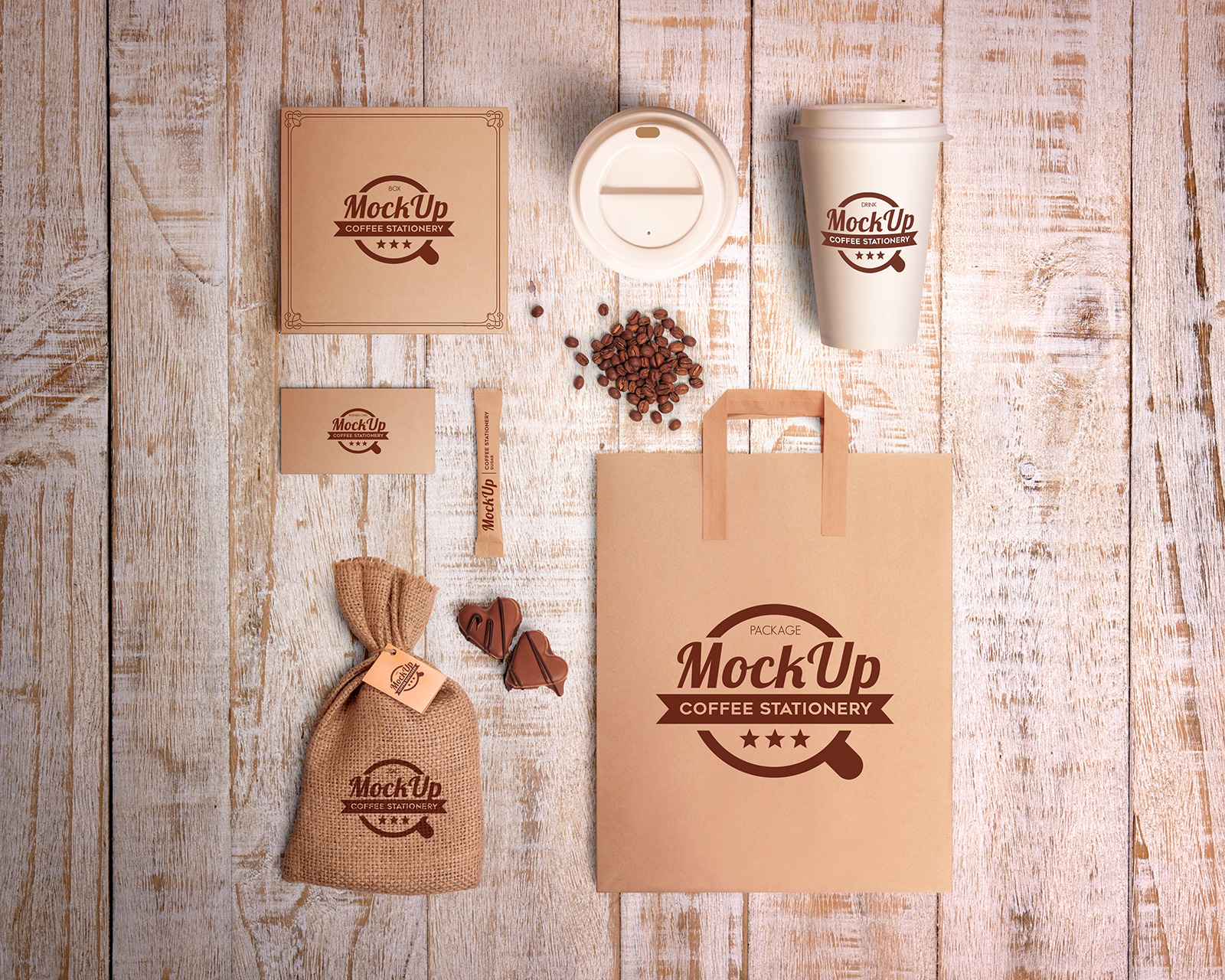 coffee stationery mockup 