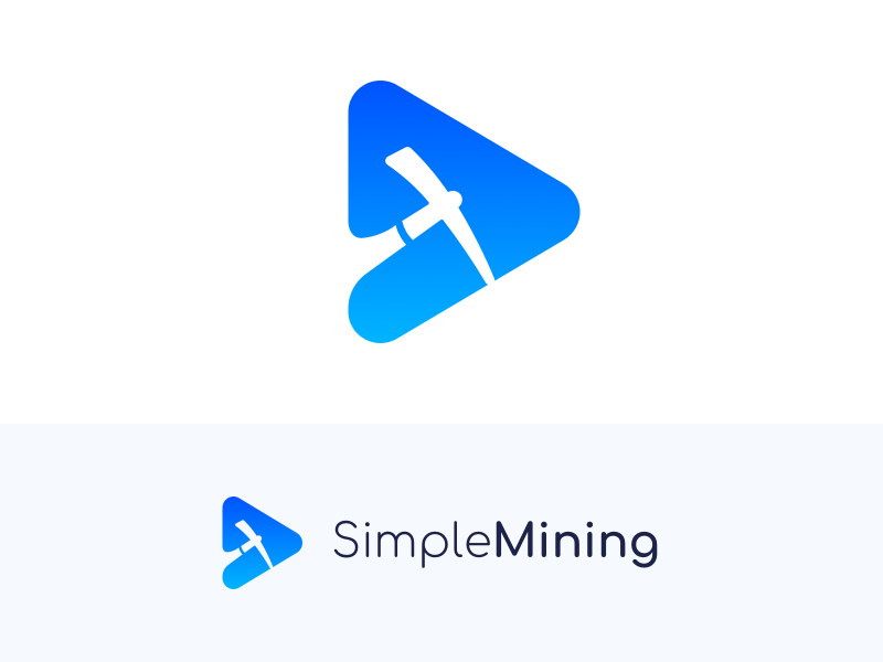 Simple Mining pickaxe logo