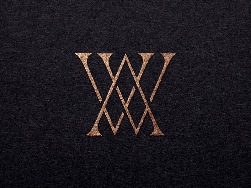 A W luxury logo design