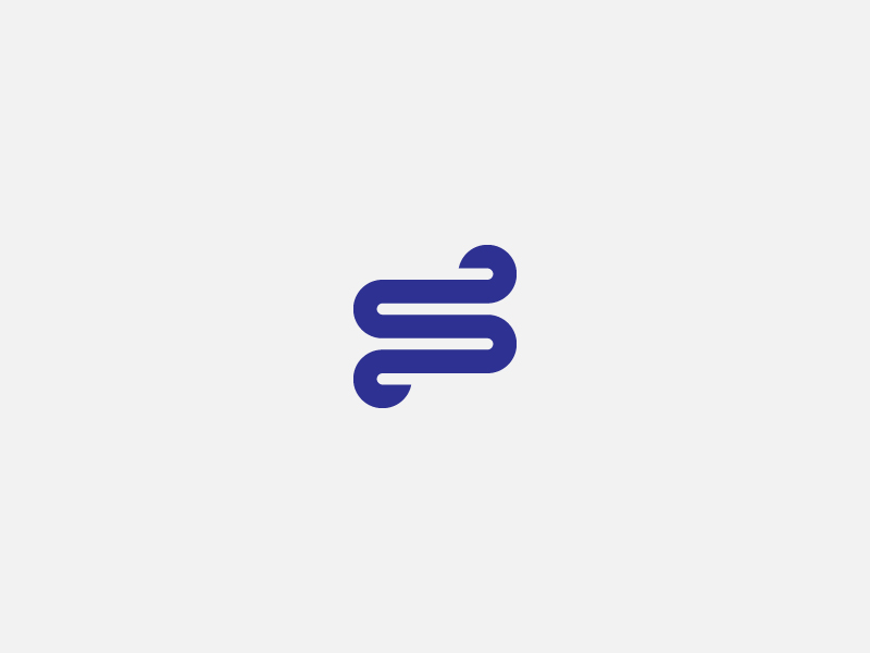 Blue snake logo design
