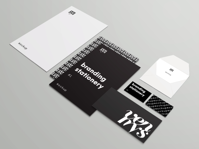 branding stationery isotropic mockup