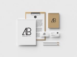 free branding identity stationary mockup psd