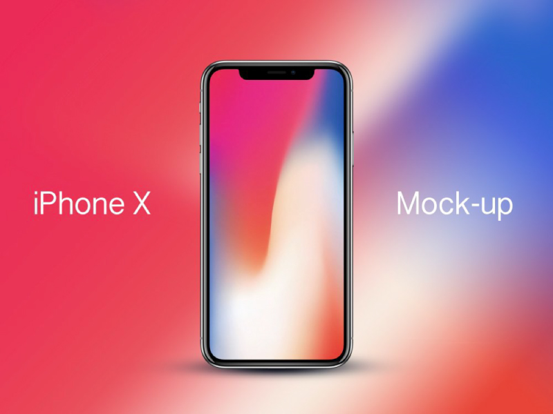 iphone X mockup colorfull