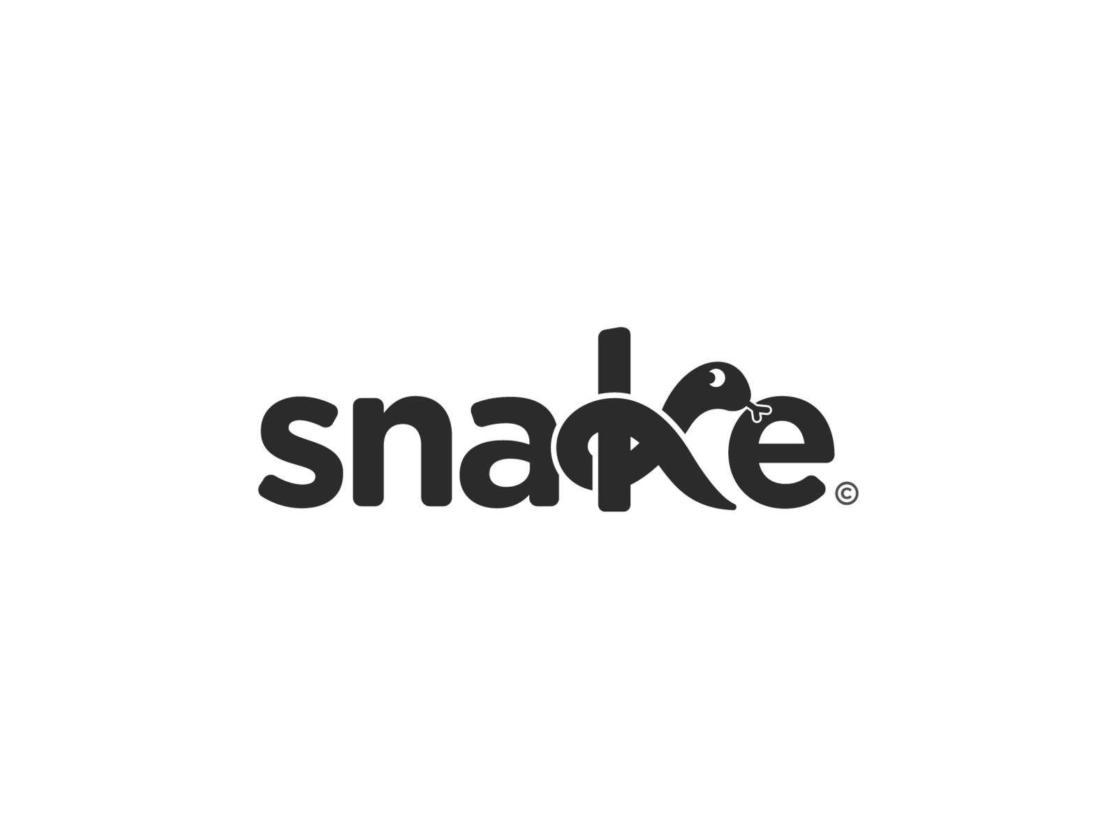 Typografic snake logo