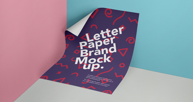 paper brand presentation mockup free psd