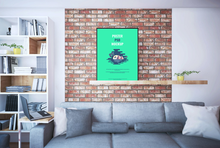 poster shelf pds mockup