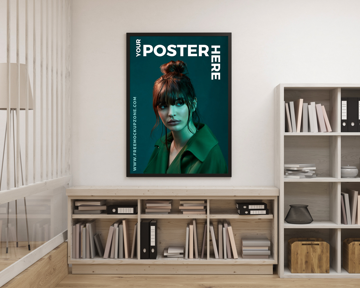 Free Creative Interior Poster Mockup For Designers 2018