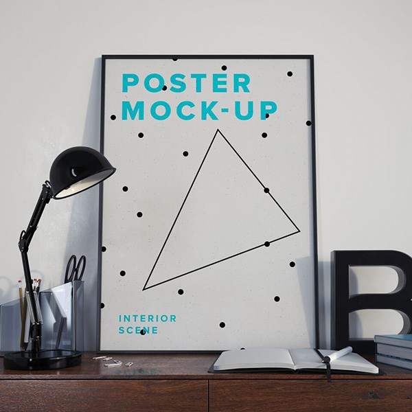 Free Poster MockUp Interior Scene