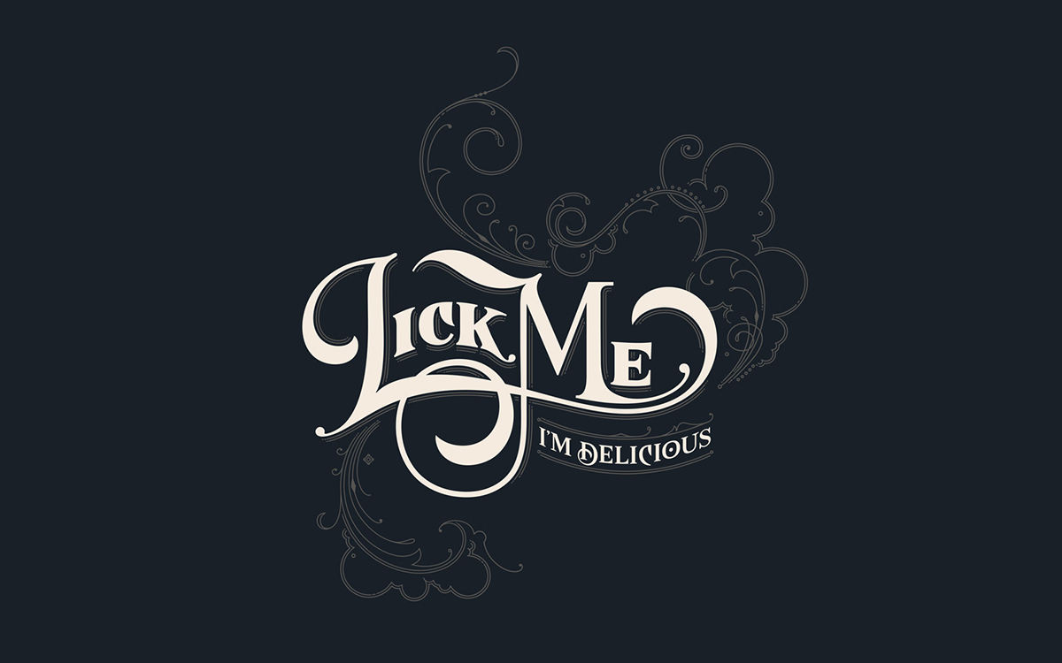 Lick me vintage logo design