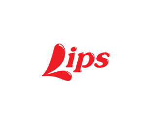 Lips red logo design