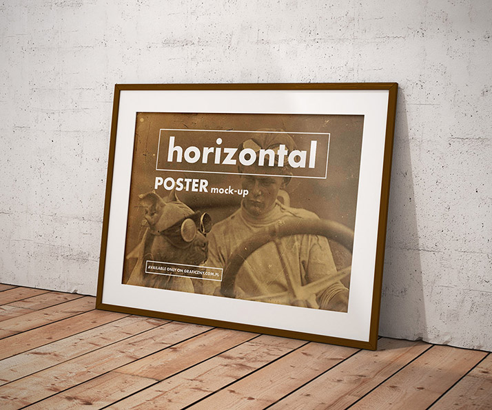 vintage mockup psd poster