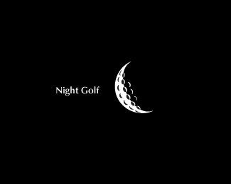 night golf logo design idea