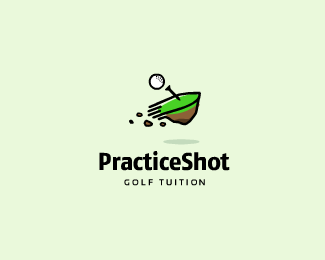 Practice shot golf tuition logo
