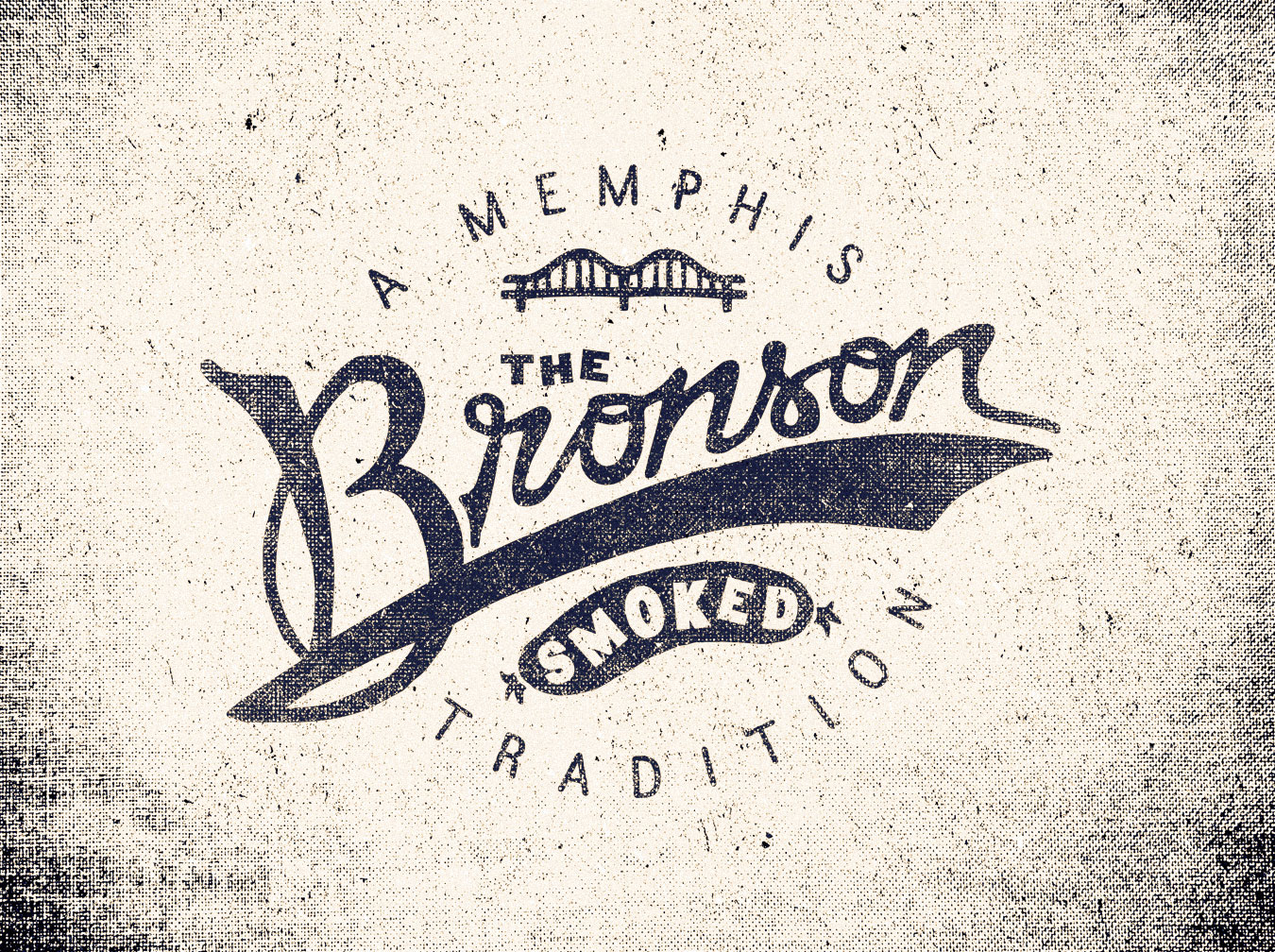 bronson canvas grainy vintage logo design