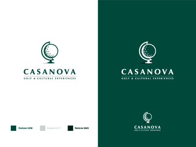 casanova golf logo design idea