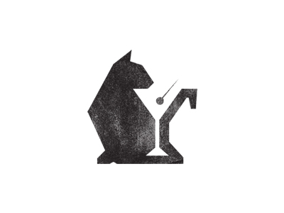 black cat logo design