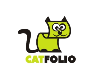cat folio logo design