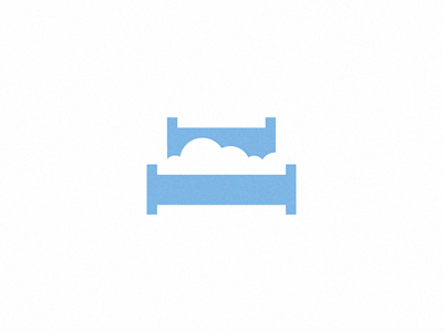 cloud bed minimalist logo design