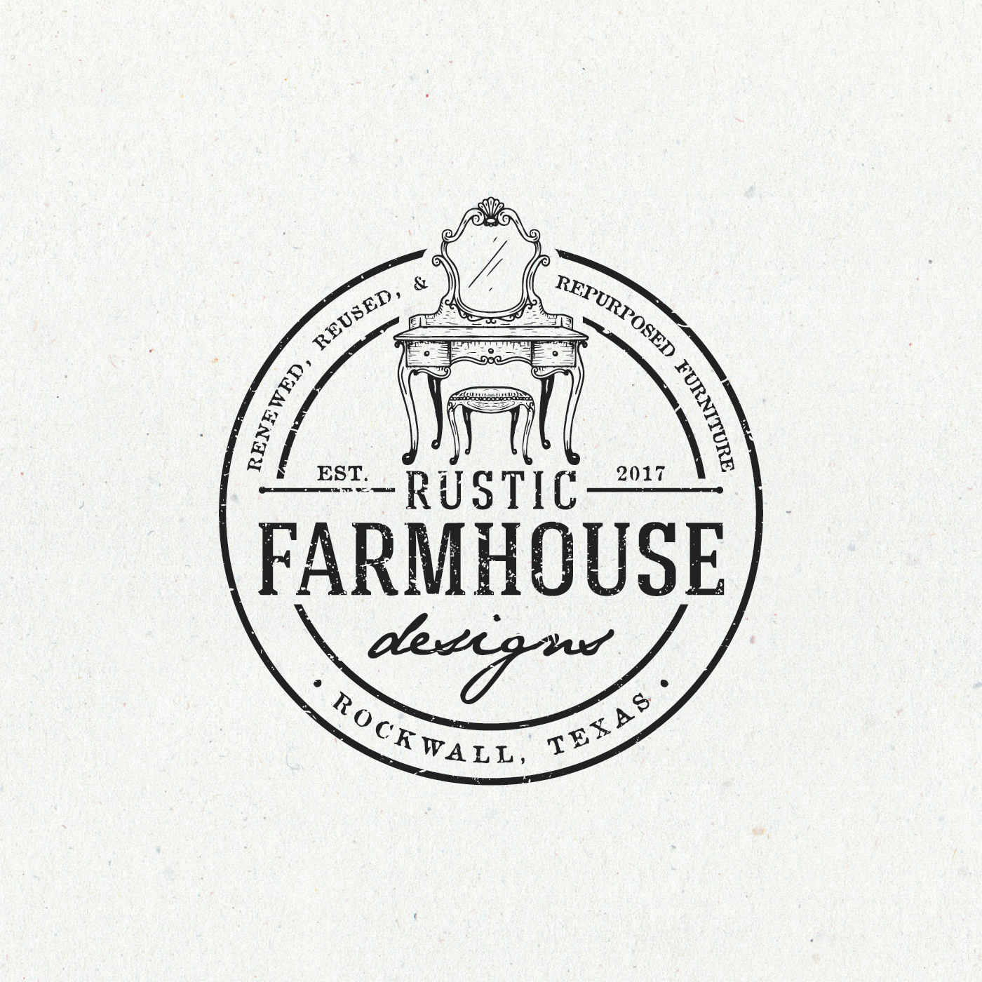 Rustic Farmhouse Vintage Logo Design