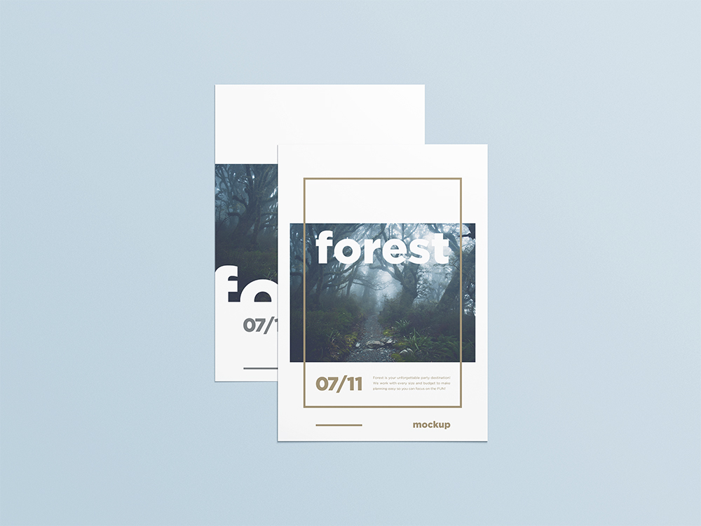 forest poster mockup