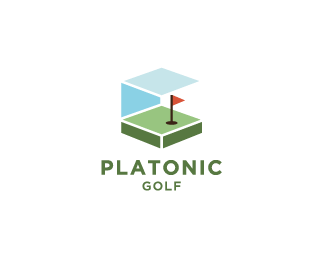 platonic golf logo design idea