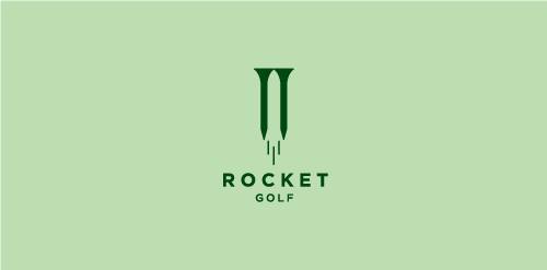 rocket golf logo design 