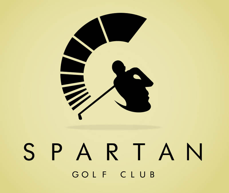 spartan golf logo design idea