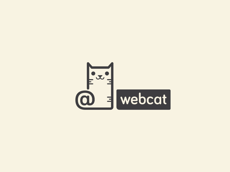 web cat logo design 