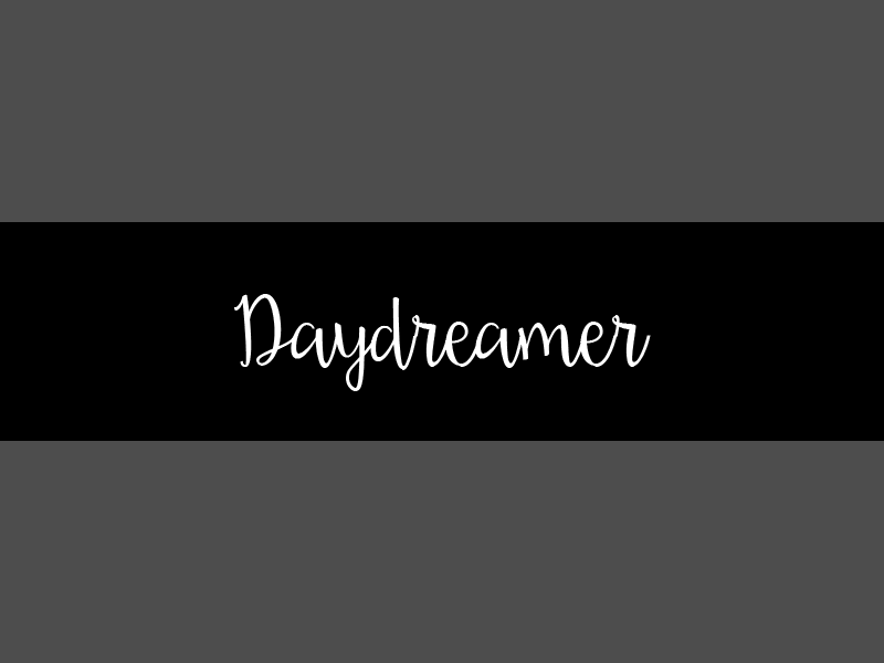 daydreamer handwritting font