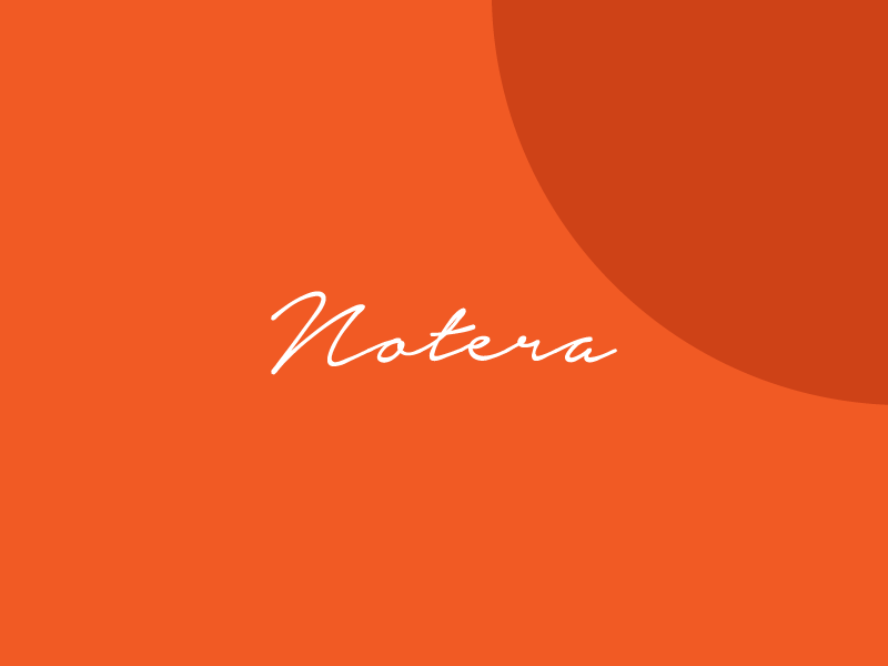 Notera handwritting font example