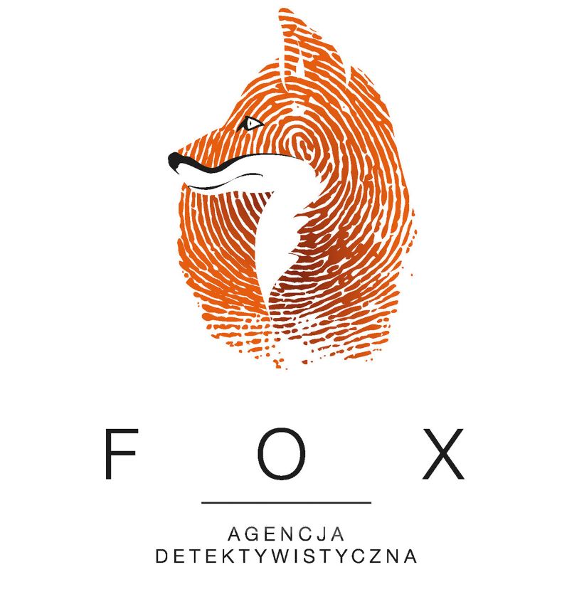 fingerprint fox mascot logo for detective agency