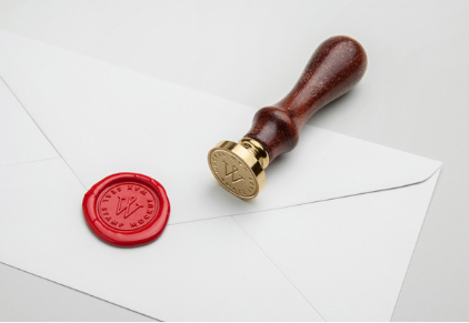 wax stamp psd mockup