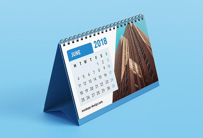 mockup of desk calendar