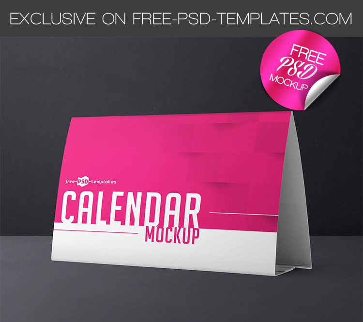 free calendar mockup in psd