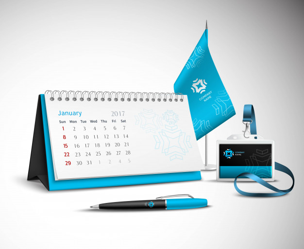 corporate identity psd calendar mockups