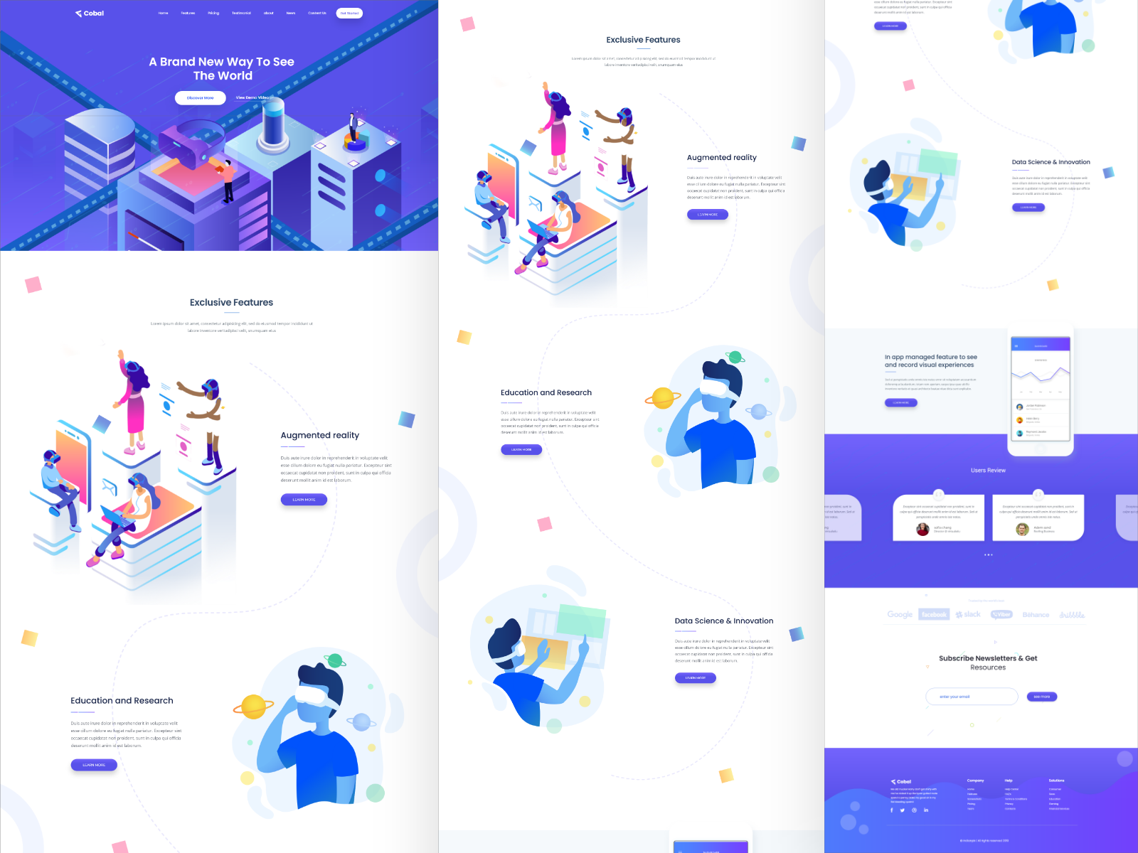 VR Startup Landing Page Template