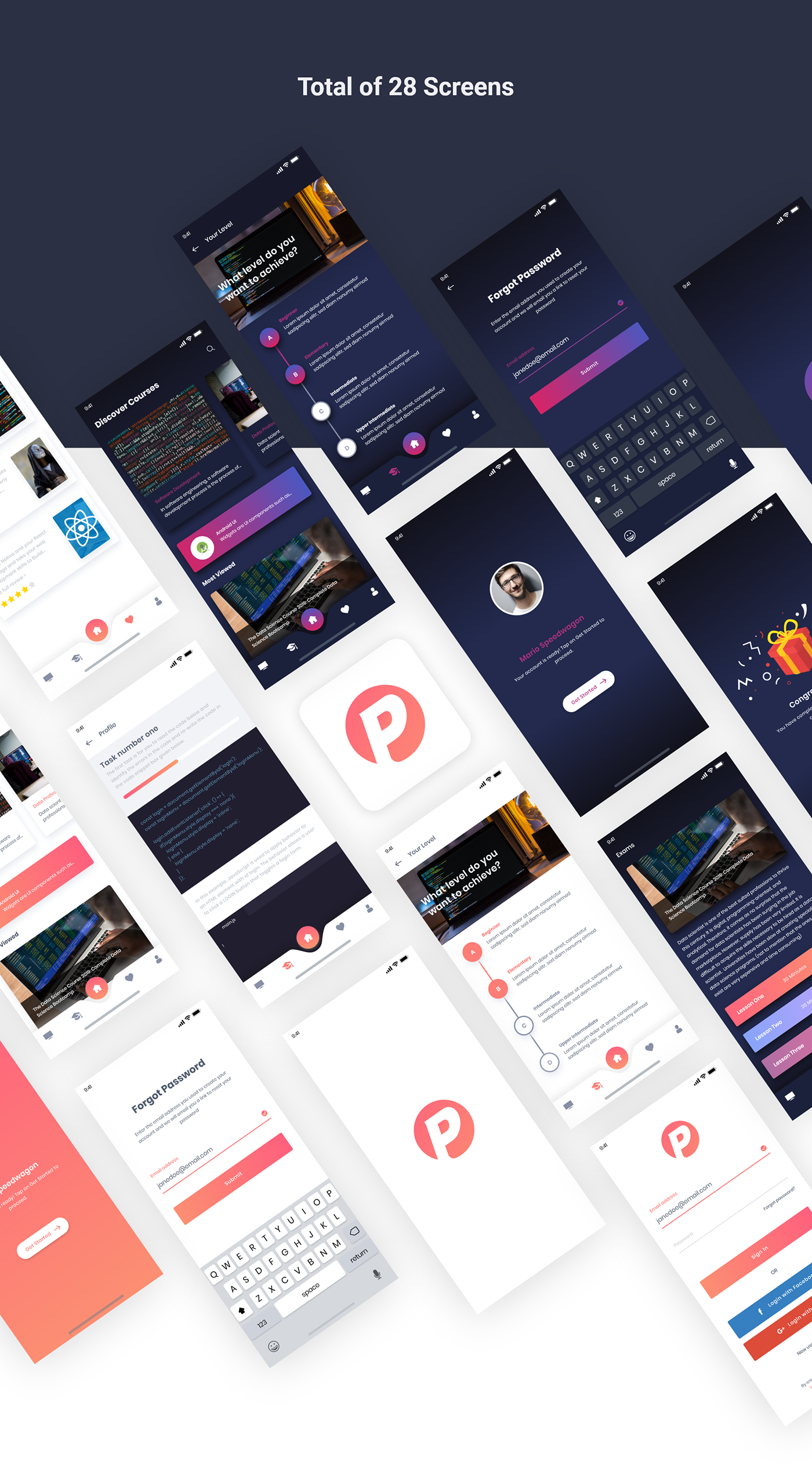 plexus free Adobe XD mobile App UI Kit