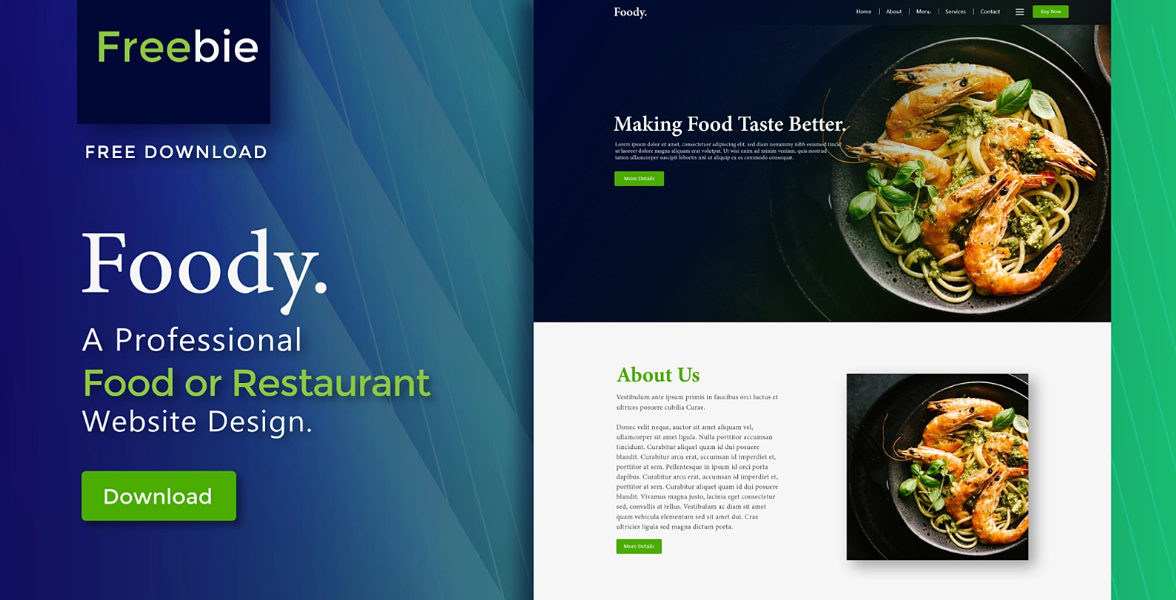 foody restaurant food website design template