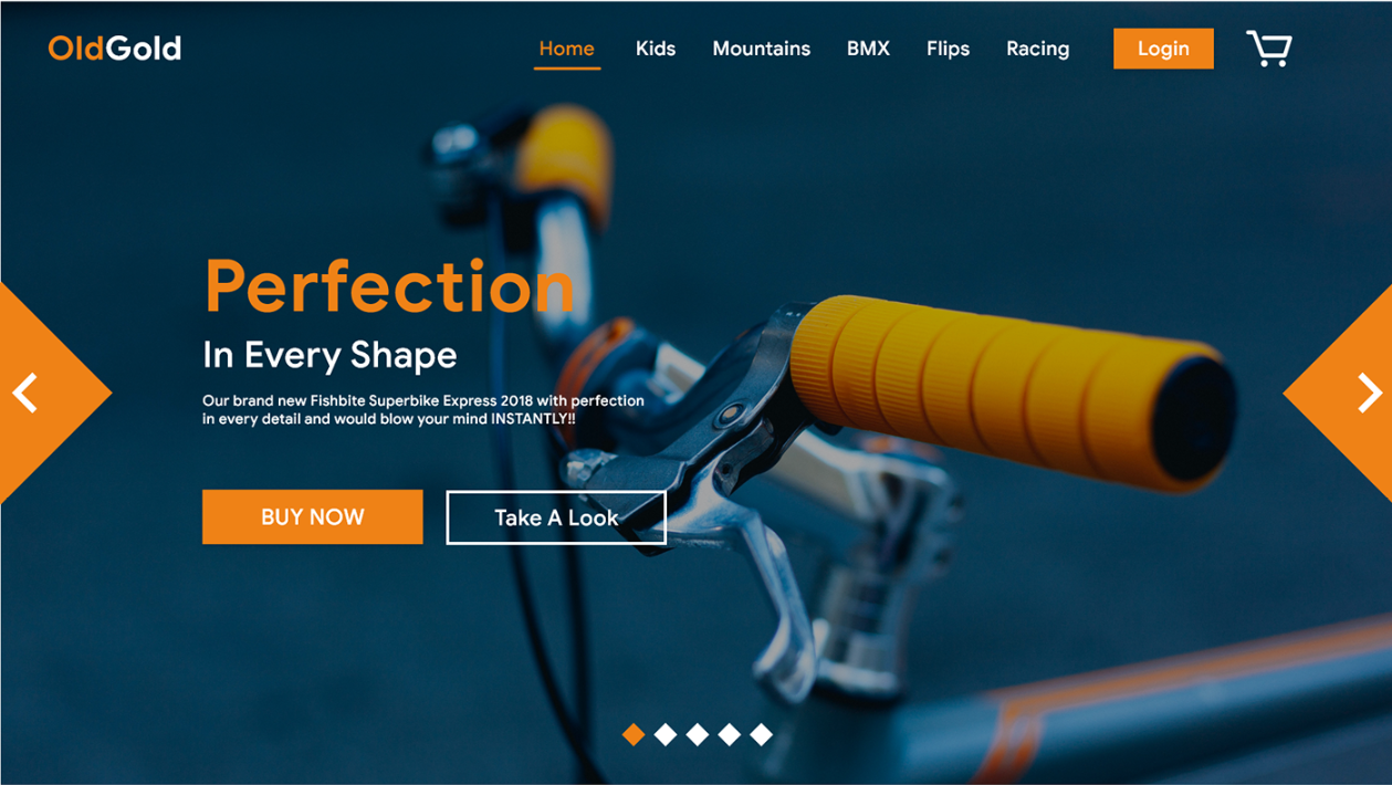 bike shop ecommerce website UI kit