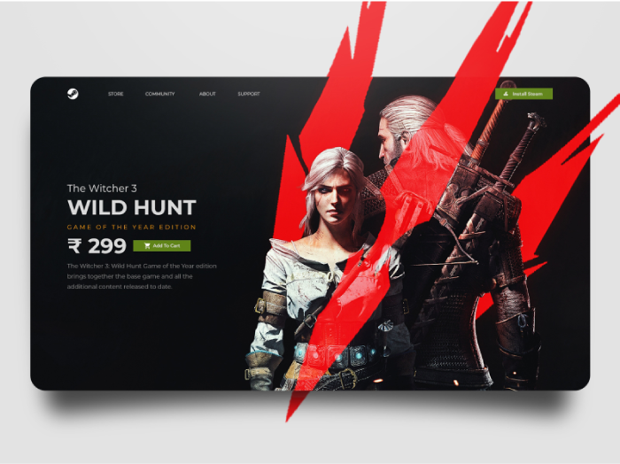 outside the box witcher 3 website design