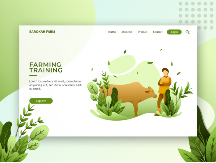 organic nature inspired web presentation