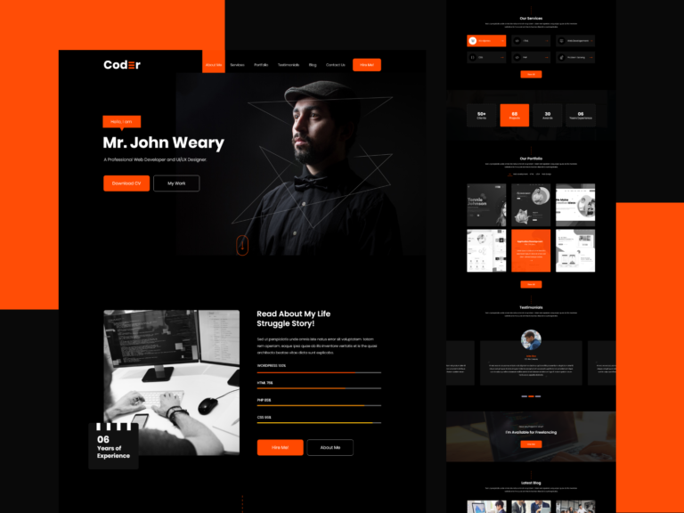 adobe xd mobile website template