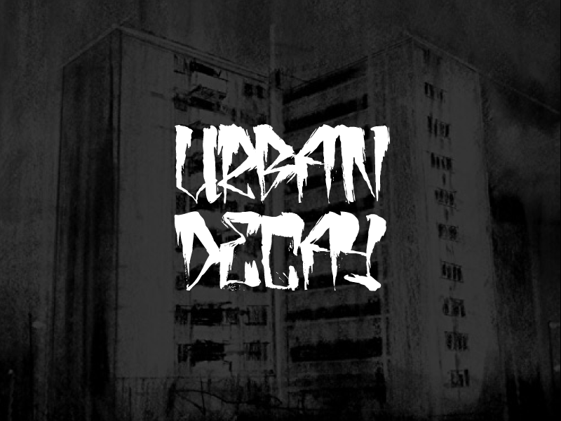 urban decay grungy font