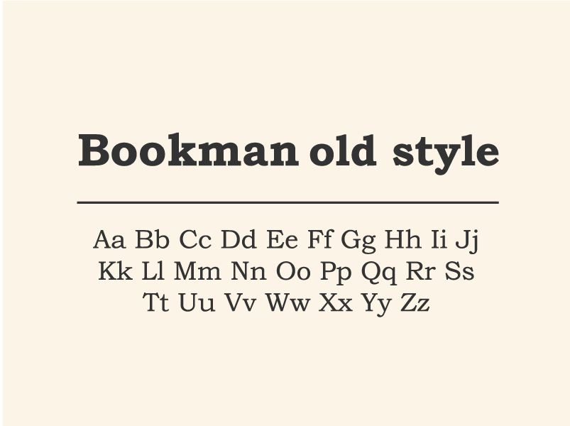 Bookman old style font