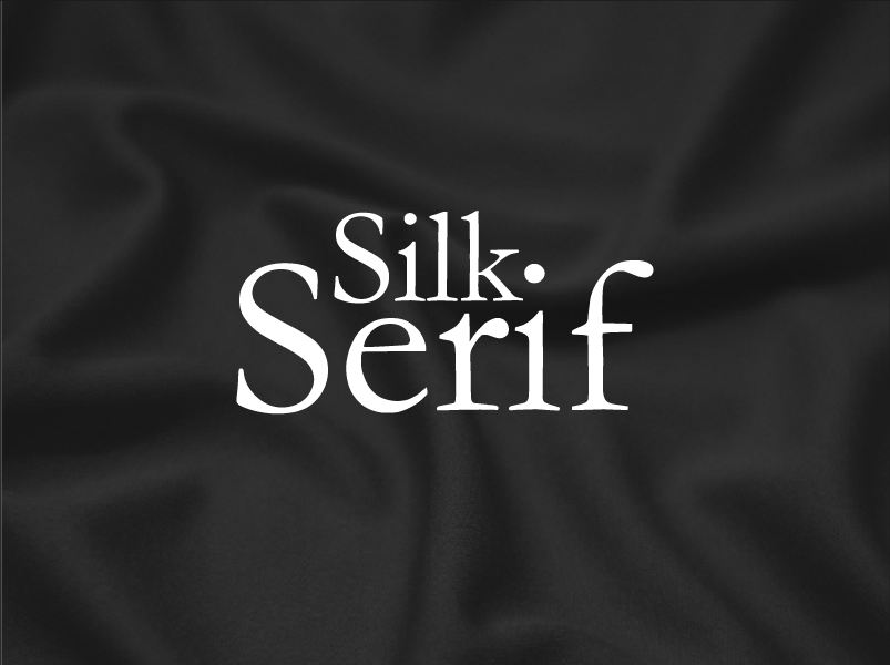 Silk Serif font example
