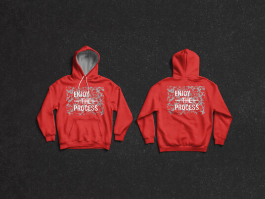 Fully Layered Front and Back Hoodie Mockup