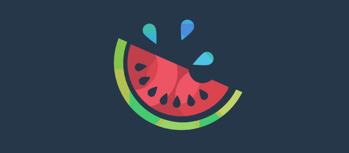 flat watermelon logo design