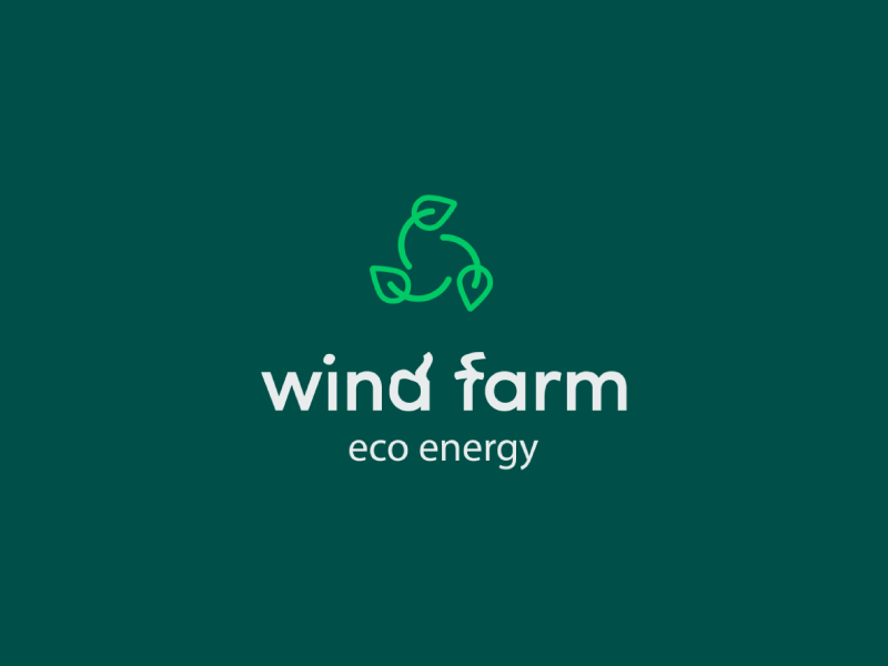 wind farm green energy logo